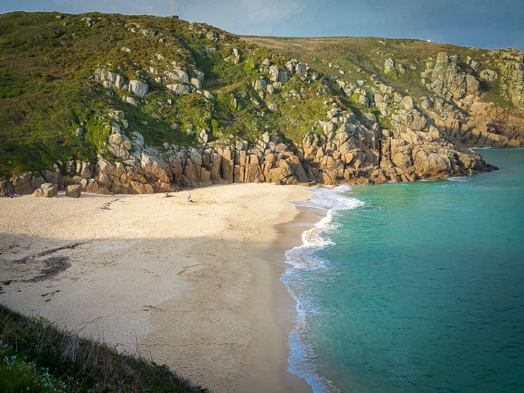 Porthcurno Beach in Cornwall