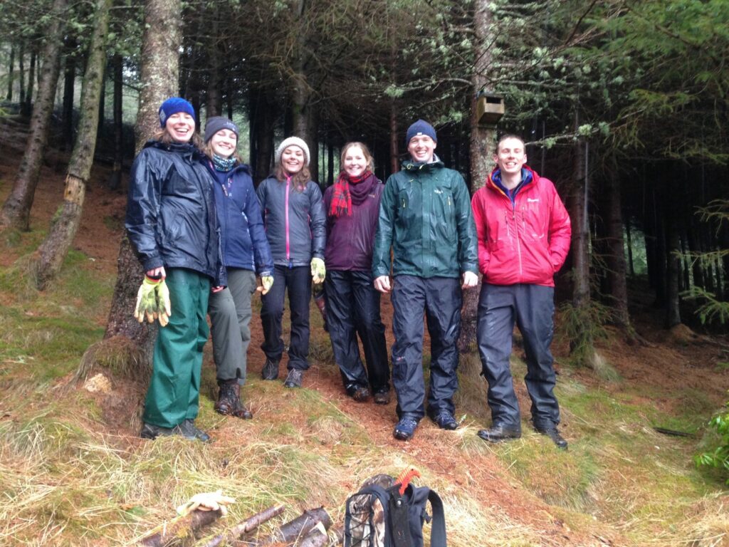 Absolute Escapes team tree planting at Glenlude