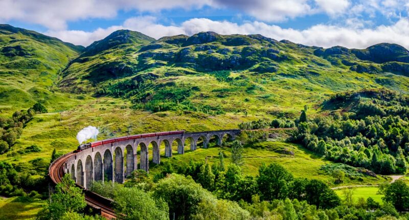 Jacobite Steam Train on the Glenfinnan Viaduct