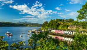 Colourful Portree harbour