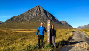 View of Buachaille Etive Mor leaving Kinghouse