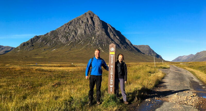 View of Buachaille Etive Mor leaving Kinghouse