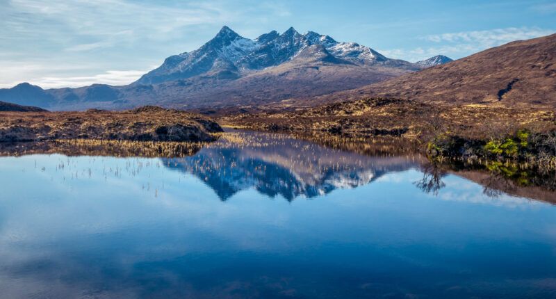 View over the Cuillin Hills on Skye