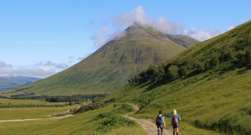 Walkers approaching Beinn Dorain (Credit; Greg Mitchell)