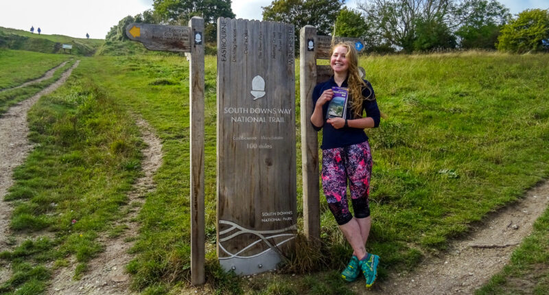 Charlotte from Absolute Escapes on the South Downs Way