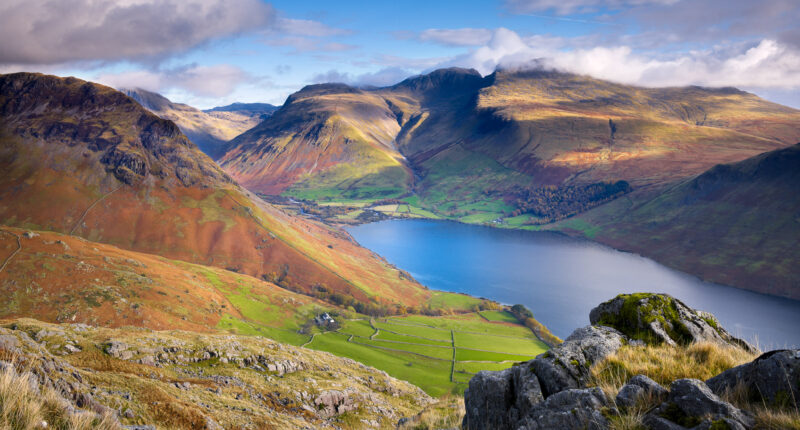 Scafell Pike and Wastwater in Wasdale Valley