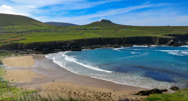 The dramatic coastline on the Dingle Peninsula