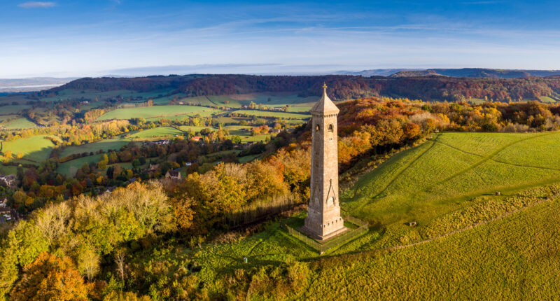 Views of the Tyndale Monument on the Cotswold Way