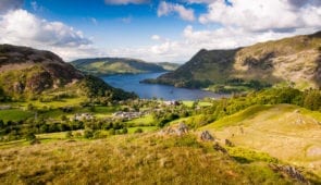 Views over Ullswater in the Lake District National Park