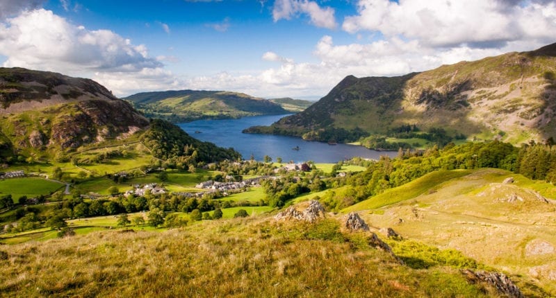 Views over Ullswater in the Lake District National Park