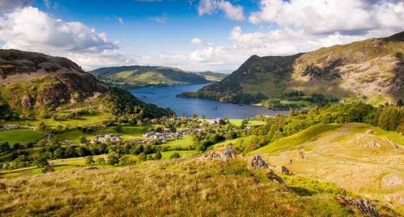 Views over Ullswater in the Lake District National Park