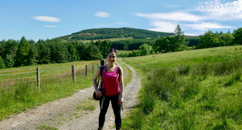 Katia from the Absolute Escapes team walking from Acharn to Aberfeldy (credit - Katia Fernandez Mayo)