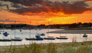 Bembridge Harbour at sunset (Credit - Visit Isle of Wight)