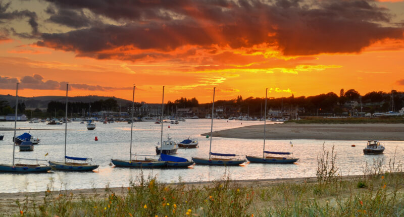 Bembridge Harbour at sunset (Credit - Visit Isle of Wight)