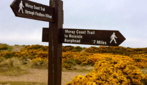 Coastal Moray Way waymarker