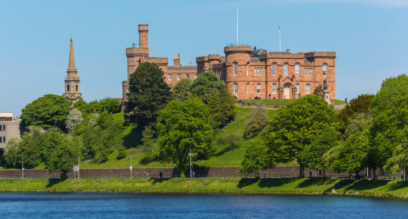 Inverness Castle looking over the River Ness
