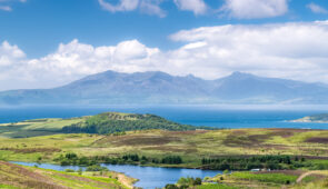 Isle of Arran from mainland Scotland