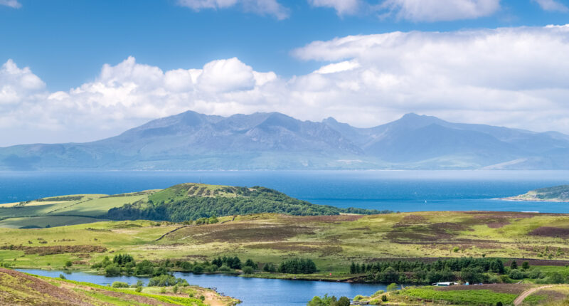 Isle of Arran from mainland Scotland