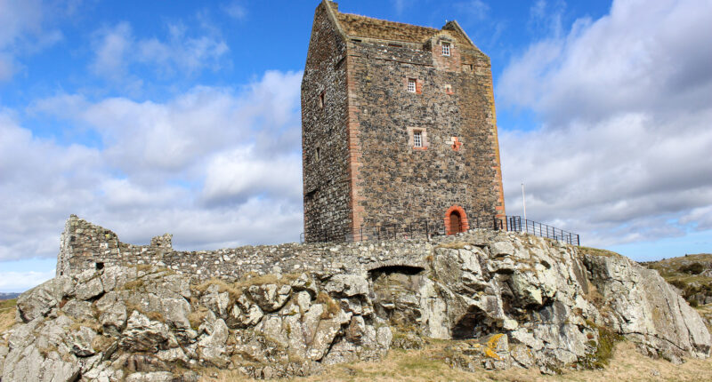 Smailholm Tower on the Borders Abbeys Way