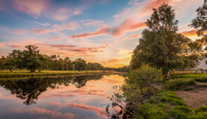 Sunset over the River Spey