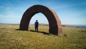 Absolute Escapes client under the Striding Arches, Benbrack