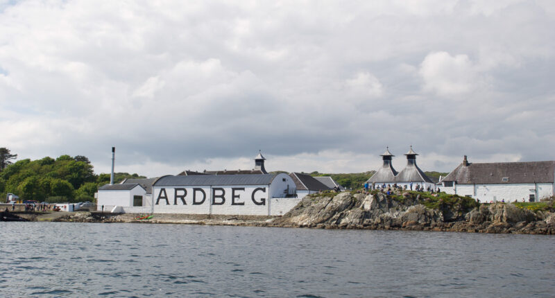 Ardbeg Distillery from the sea