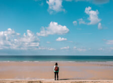 Beautiful white sandy beach on Jersey