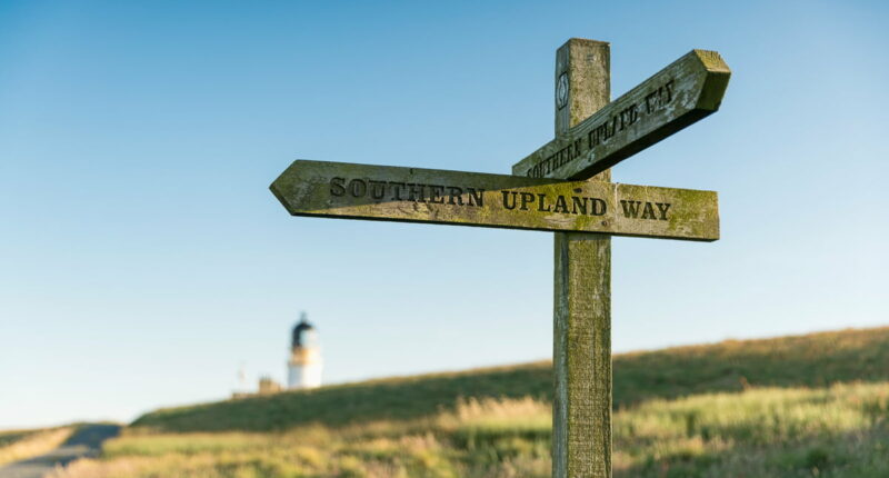 Signpost on the Southern Upland Way