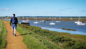 Approaching Wells-next-the-Sea on the Norfolk Coast Path