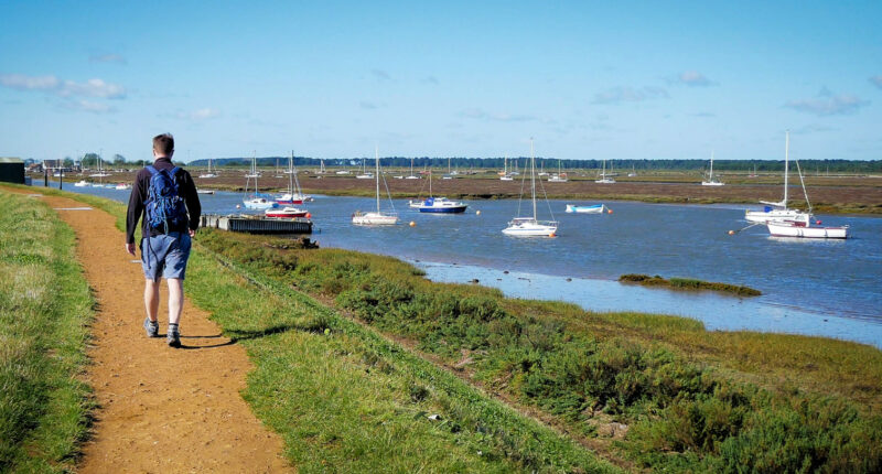 Approaching Wells-next-the-Sea on the Norfolk Coast Path