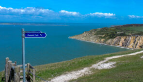 Coastal scenery between Yarmouth and Freshwater Bay