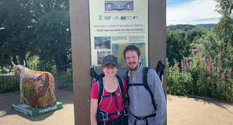 Absolute Escapes clients at the end of the trail in Inverness (credit - Val Fryer)