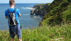 Scott from Absolute Escapes on the Berwickshire Coastal Path