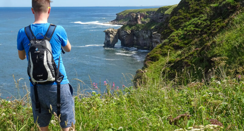 Scott from Absolute Escapes on the Berwickshire Coastal Path