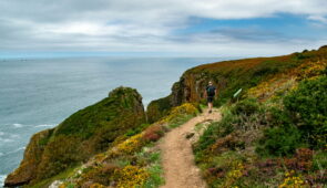 Walking the Jersey Coastal Path near Greve de Lecq