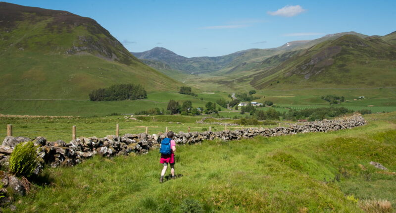 An Absolute Escapes client walking the Cateran Trail (credit - Peter Backhouse)