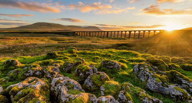 Sun set at the Ribblehead Viaduct (credit - Daniel Kay)