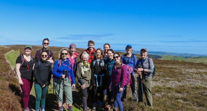 The Absolute Escapes team with some of our clients walking the St Cuthbert's Way (credit - Zoe Kirkbride)