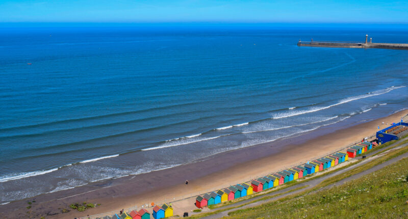 Beach huts in Whitby