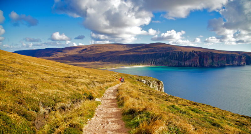 Coast path at Rackwick Bay