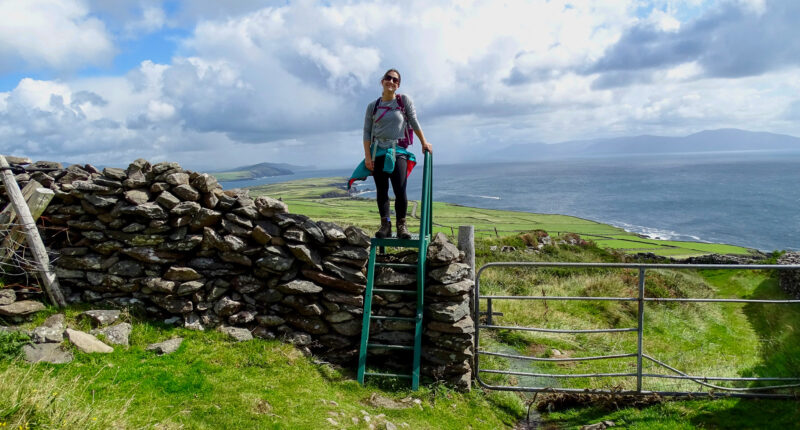 Katia from Absolute Escapes walking from Dingle to Dunquin