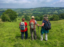 Offa's Dyke Path walkers enjoying the view