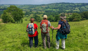 Offa's Dyke Path walkers enjoying the view