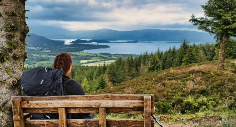 An Absolute Escapes client enjoying the views when walking from Helensburgh to Balloch (credit - Desiree Ventura)