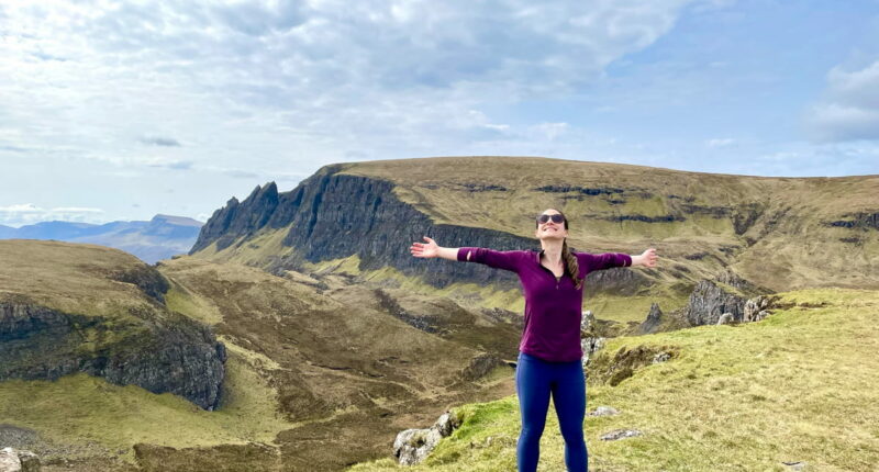 Katia from the Absolute Escapes team at the Quiraing (credit - Katia Fernandez Mayo)