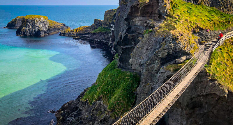 Carrick-a-Rede Rope Bridge near Ballintoy in County Antrim