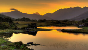 Sunset over the Lakes of Killarney