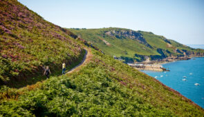 Walkers on the Jersey Coastal Path