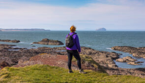 Looking across to Bass Rock from Dunbar