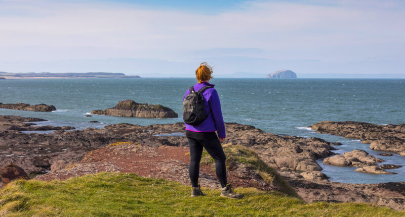 Looking across to Bass Rock from Dunbar